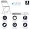 Flash Furniture Hercules Series Plastic Folding Chair Grey - 2 LB Weight Capacity Comfortable Event Chair-Lightweight Folding Chair, PK2 2-LE-L-3-GREY-GG - alternate 7